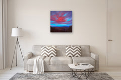 Original art for sale at UGallery.com | Eastnor Dusk by Francesca Currie | $2,550 | oil painting | 31.4' h x 31.4' w | thumbnail 5