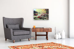 Original art for sale at UGallery.com | Edge of the Woods II by Janet Dyer | $1,000 | acrylic painting | 18' h x 24' w | thumbnail 5