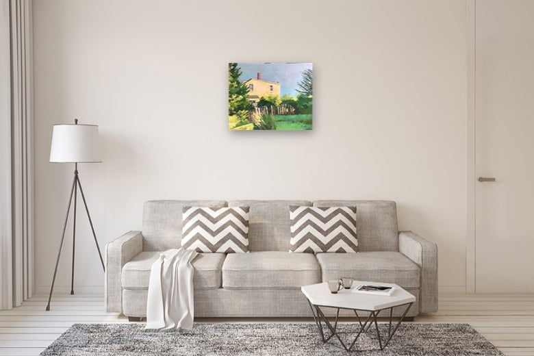 House with Gate by Brian McCarty |  In Room View of Artwork 