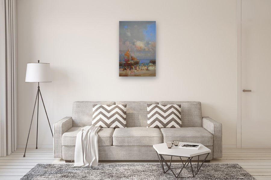 Harbor by Vahe Yeremyan |  In Room View of Artwork 