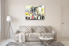 Original art for sale at UGallery.com | The Intersection of Fellini by Mary Pratt | $3,400 | oil painting | 36' h x 48' w | thumbnail 5