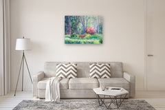 Original art for sale at UGallery.com | Spring Unfurling by Elizabeth Garat | $2,875 | oil painting | 30' h x 40' w | thumbnail 5