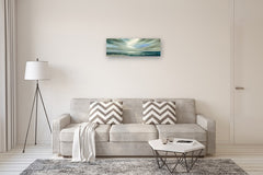 Original art for sale at UGallery.com | Luminance by Mandy Main | $1,000 | oil painting | 12' h x 36' w | thumbnail 5