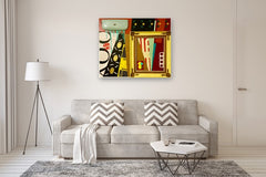 Original art for sale at UGallery.com | Le Méduse by Chus Galiano | $2,200 | mixed media artwork | 39.4' h x 47.25' w | thumbnail 5