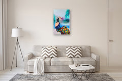 Original art for sale at UGallery.com | Quiet Horizon Purple by Mikhail Zuyeu | $1,200 | oil painting | 36' h x 24' w | thumbnail 5