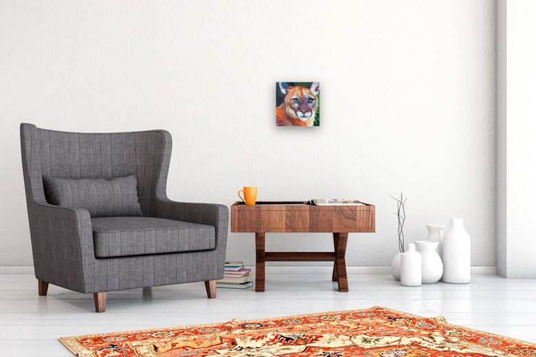 Heart of the Mountain Lion by Ilaria La Preziosa |  In Room View of Artwork 