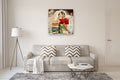 Original art for sale at UGallery.com | The Well-Read Girl by Nava Lundy | $3,100 | acrylic painting | 36' h x 36' w | thumbnail 5