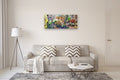 Original art for sale at UGallery.com | Springtime in the City - Commission by Robert Hofherr | $2,100 | acrylic painting | 20' h x 48' w | thumbnail 5