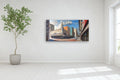 Original art for sale at UGallery.com | Tower, Rialto, Orpheum, Moon by Jesse Aldana | $4,775 | oil painting | 36' h x 72' w | thumbnail 5