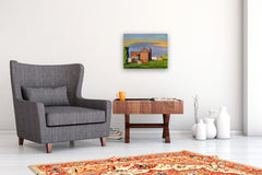 Original art for sale at UGallery.com | Evening, Lawrence County, Pennsylvania by Doug Cosbie | $475 | oil painting | 16' h x 20' w | thumbnail 5