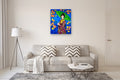 Original art for sale at UGallery.com | Summer Parasol by Yelena Sidorova | $2,375 | mixed media artwork | 40' h x 30' w | thumbnail 5