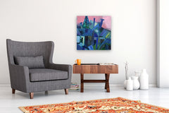 Original art for sale at UGallery.com | Blue Memories by Robert Hofherr | $1,250 | acrylic painting | 24' h x 24' w | thumbnail 5