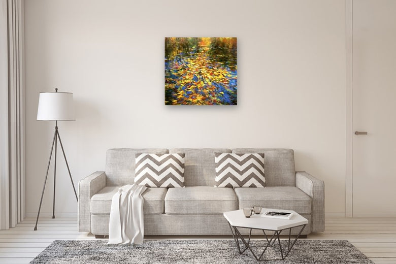 Fallen Oak and Maple Leaves by Onelio Marrero |  In Room View of Artwork 