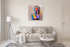 Original art for sale at UGallery.com | Andrea's Gaze by Allen Wittert | $3,100 | acrylic painting | 35.5' h x 35.5' w | thumbnail 5