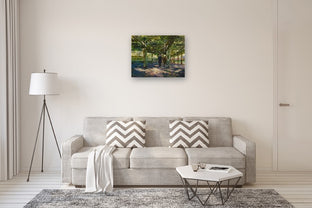 Walking under the Wisteria Pergola by Onelio Marrero |  In Room View of Artwork 