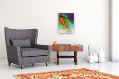 Original art for sale at UGallery.com | Gravedad Ígnea by Fernando Bosch | $2,000 | mixed media artwork | 19.6' h x 15.7' w | thumbnail 5