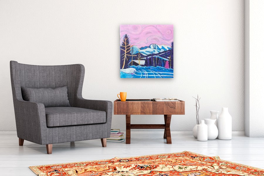 Parry Peak Pink by Phyllis Anderson |  In Room View of Artwork 