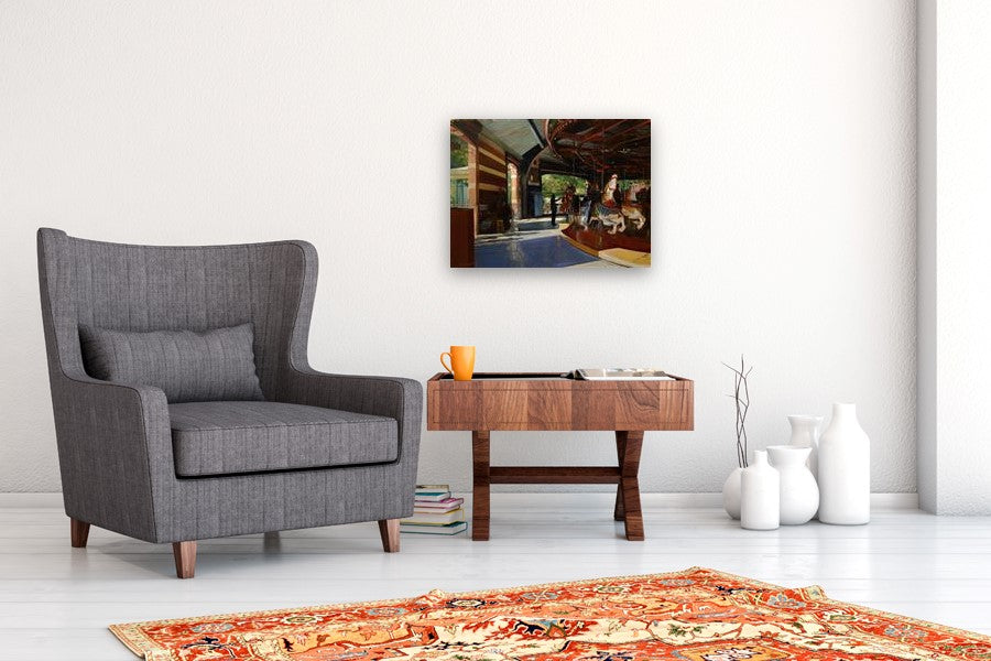 Central Park Carousel by Onelio Marrero |  In Room View of Artwork 