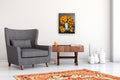 Original art for sale at UGallery.com | Golden Flowers by Nikolay Rizhankov | $800 | oil painting | 20' h x 16' w | thumbnail 5