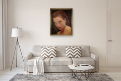 Original art for sale at UGallery.com | Fiery Confidence by Ani Abakumova | $10,800 | mixed media artwork | 40' h x 32' w | thumbnail 5