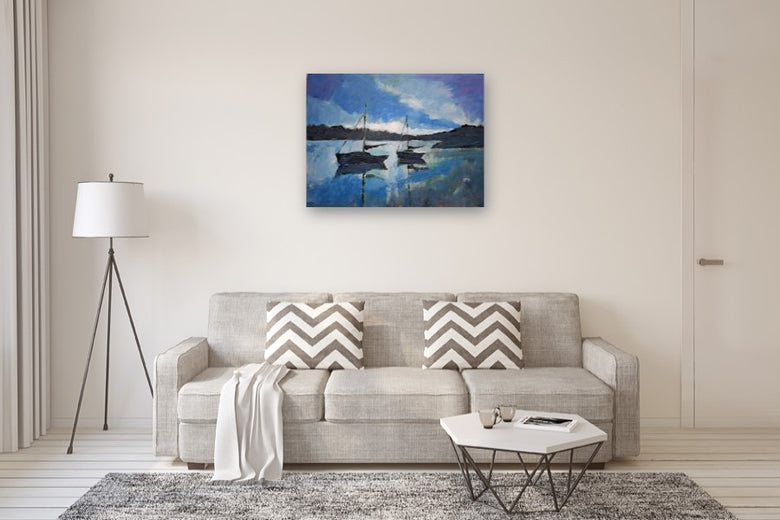 Blue Dawn by Kip Decker |   Closeup View of Artwork 