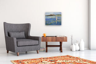Hasidic Mother And Child In The Surf by Onelio Marrero |  In Room View of Artwork 