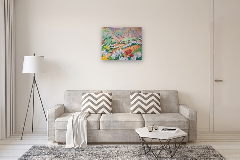 Spring in the Mountains, Tree Blossom by Suren Nersisyan |  In Room View of Artwork 