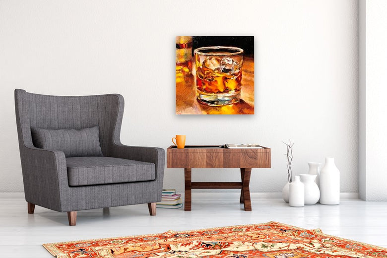 Glass Half Full by Nava Lundy |  In Room View of Artwork 