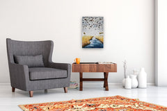 Original art for sale at UGallery.com | Above the River by Evgenia Smirnova | $650 | watercolor painting | 23' h x 15' w | thumbnail 4