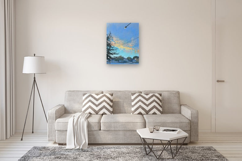 Portrait of a Telephone Pole by Jesse Aldana |  In Room View of Artwork 
