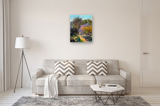 May in Los Angeles (Midday Landscape with Purple Acacia Tree) by Suren Nersisyan |  In Room View of Artwork 
