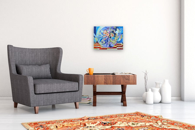 Floral Fusion by Vera Saiko |  In Room View of Artwork 
