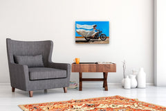 Original art for sale at UGallery.com | Bike and Train by Keith Thomson | $2,300 | oil painting | 16' h x 24' w | thumbnail 5