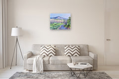 Original art for sale at UGallery.com | Mt. Diablo from the Old Orchard by Catherine McCargar | $2,275 | acrylic painting | 24' h x 30' w | thumbnail 5