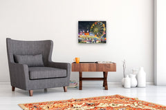 Original art for sale at UGallery.com | Midway Grill by John Jaster | $700 | acrylic painting | 16' h x 20' w | thumbnail 5