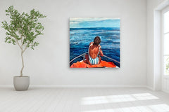 Original art for sale at UGallery.com | Perfect Day by Nava Lundy | $8,400 | acrylic painting | 60' h x 60' w | thumbnail 5