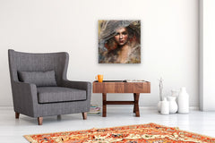 Original art for sale at UGallery.com | Ember by Mara Light | $4,350 | oil painting | 24' h x 24' w | thumbnail 5