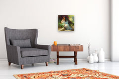 Original art for sale at UGallery.com | Alana in the Flower Garden by Sherri Aldawood | $1,500 | oil painting | 16' h x 16' w | thumbnail 5