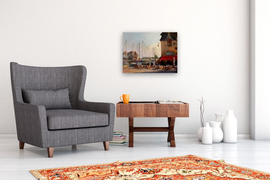 View of Honfleur by Jonelle Summerfield |  In Room View of Artwork 
