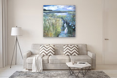 Original art for sale at UGallery.com | Dreaming in Colors by Mary Pratt | $3,900 | oil painting | 48' h x 48' w | thumbnail 5