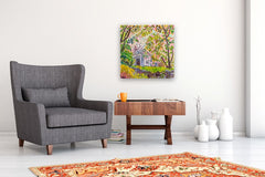 Original art for sale at UGallery.com | Barn on Myrtle Street by Robert Hofherr | $1,000 | acrylic painting | 24' h x 24' w | thumbnail 5