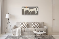 Original art for sale at UGallery.com | Sunset Herd by Jaime Ellsworth | $4,100 | acrylic painting | 24' h x 48' w | thumbnail 5