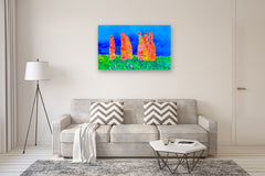 Original art for sale at UGallery.com | Spring Forward by Robin Okun | $2,300 | acrylic painting | 30' h x 48' w | thumbnail 5