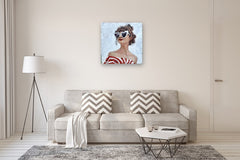 Original art for sale at UGallery.com | Dreamer by Nava Lundy | $2,000 | acrylic painting | 30' h x 30' w | thumbnail 5