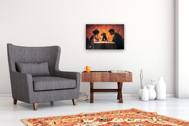 Family Dinner by Keith Thomson |  In Room View of Artwork 