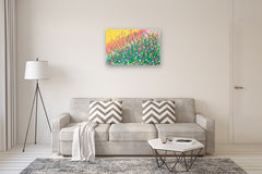 Original art for sale at UGallery.com | Blooms in Paradise by Natasha Tayles | $1,000 | acrylic painting | 24' h x 36' w | thumbnail 5