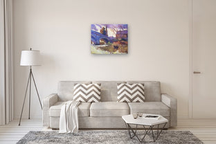 Solitary Fisherman by Robert Hofherr |  In Room View of Artwork 