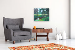 Original art for sale at UGallery.com | Stream in the Woods by Janet Dyer | $1,125 | acrylic painting | 20' h x 24' w | thumbnail 5