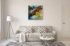 Original art for sale at UGallery.com | Awakening by George Peebles | $2,100 | oil painting | 36' h x 36' w | thumbnail 5