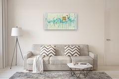 Original art for sale at UGallery.com | Till Sunrise by Cynthia Ligeros | $3,200 | mixed media artwork | 24' h x 48' w | thumbnail 5